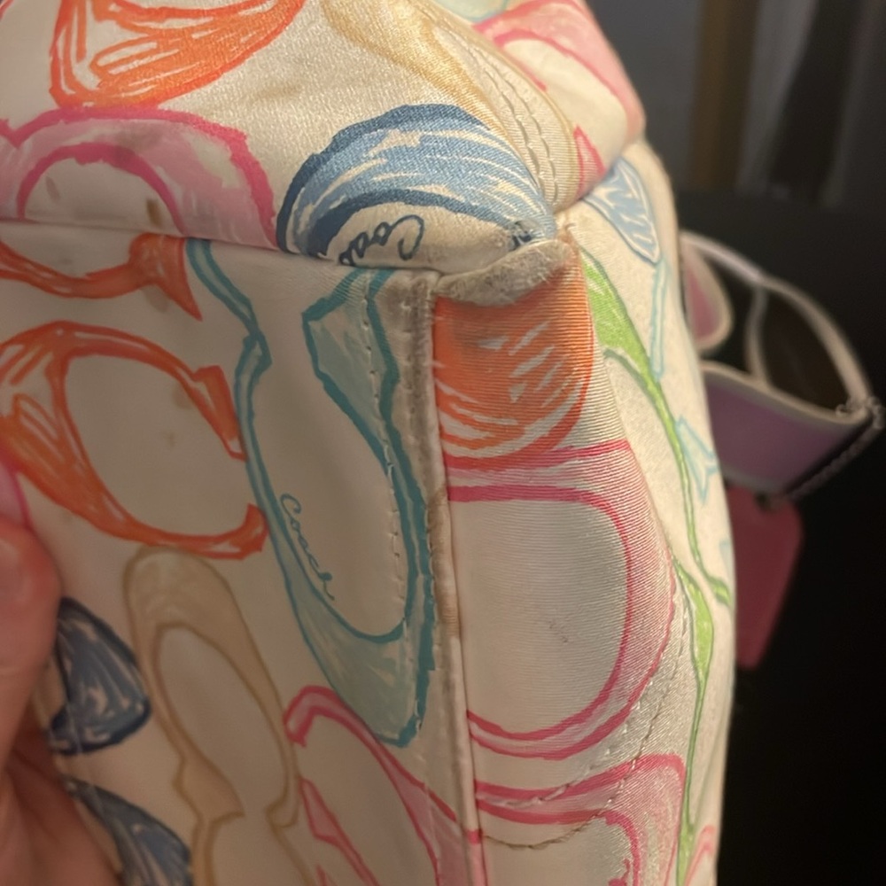 Coach Colorful  C Patterned Women's Tote Bag - Picture 9 of 17